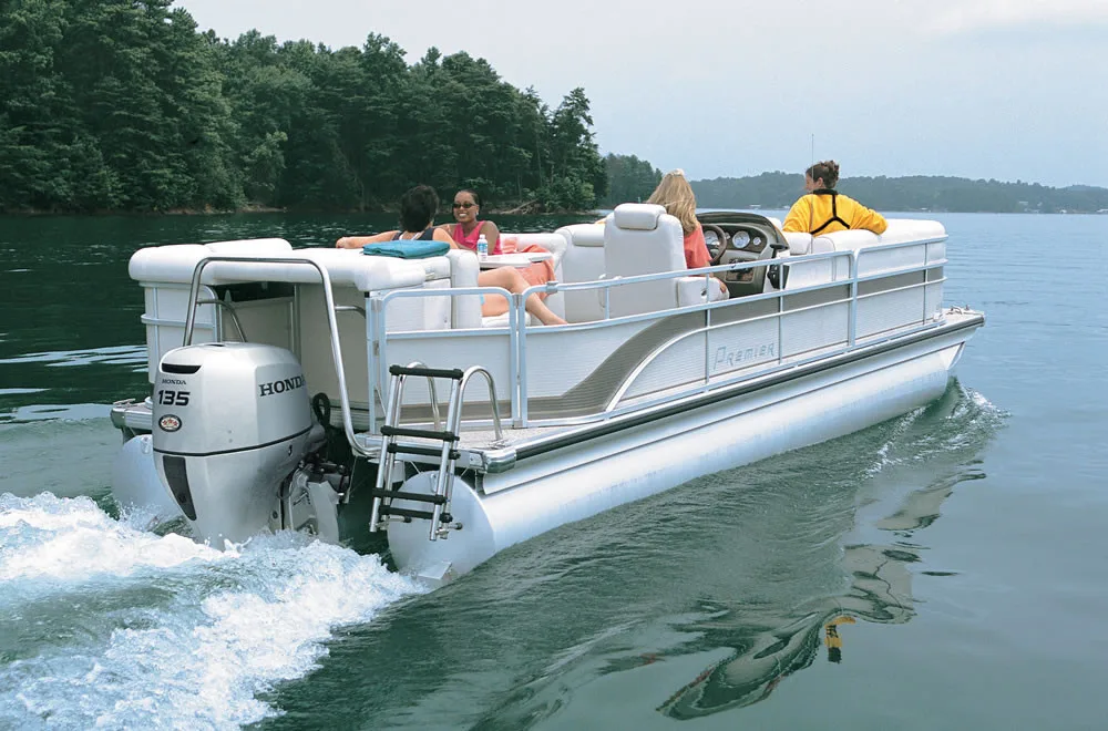 Boat powered by Honda Motors BF135