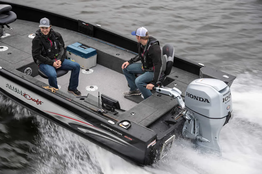 Boat powered by Honda Motors BF100