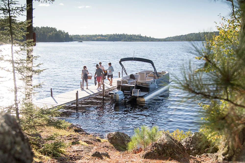 Boat powered by Honda Motors BF90