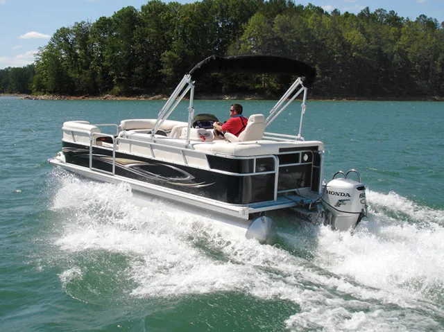 Boat powered by Honda Motors BF60